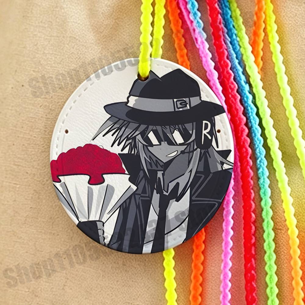 Luggage Tag Leather - ป้ายชื่อหนังแท้ F-Forsaken C-Chance พร้อมสายคล้องสำหรับกระเป๋าเดินทาง กระเป๋าเป้สะพายหลัง กระเป๋าธุรกิจ