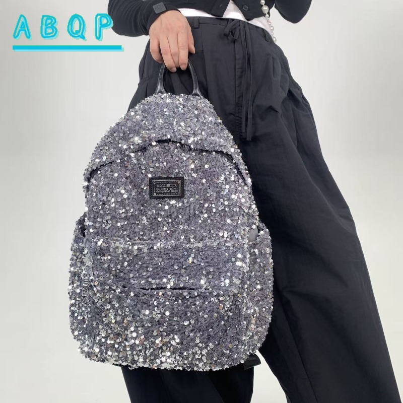 Travel Accessories Luxury Brands - ใหม่ กระเป๋าเป้สะพายหลังผู้หญิงประดับเลื่อม แบรนด์หรู กระเป๋าเป้สะพายหลังผู้หญิงแบบมีเลื่อมเงา ความจุขนาดใหญ่ กระเป๋าเป้สะพายหลังสำหรับเดินทางเพื่อการพักผ่อนที่ทันสมัย