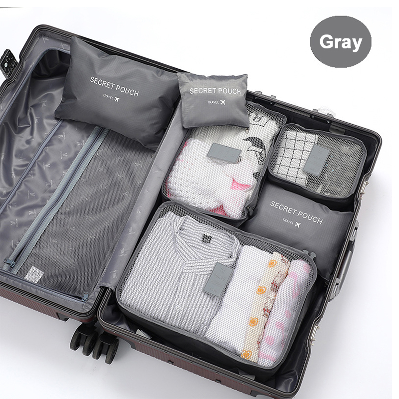 Travel Accessories Organiser - 6 ชิ้นกระเป๋าเดินทางเสื้อผ้าเก็บกระเป๋าชุดแบบพกพากระเป๋าเดินทางกระเป๋ากระเป๋าบรรจุ Cube สําหรับรองเท้าบรรจุเสื้อผ้า