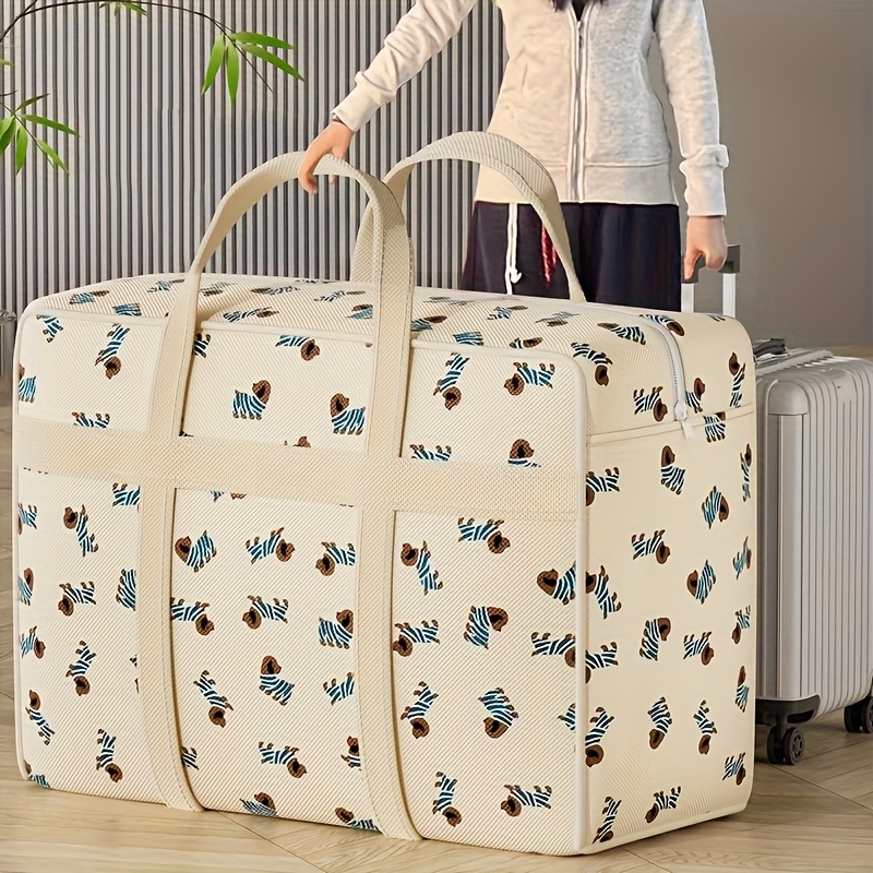 Travel Accessories Organiser - กระเป๋าจัดระเบียบกระเป๋าเดินทางแบบพับได้ 1 ชิ้นพร้อมลายลูกสุนัขน่ารัก, กระเป๋าจัดเก็บการเดินทางประหยัดพื้นที่ความจุขนาดใหญ่, กระเป๋าโพลีเอสเตอร์ที่ทนทาน