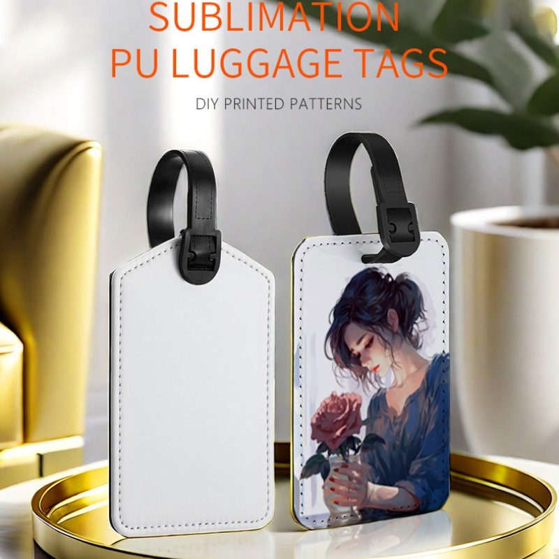 Luggage Tag Leather - ป้ายกระเป๋าเดินทางหนัง PU รูปภาพแบบกำหนดเอง ป้าย ID กันน้ำรูปภาพแบบกำหนดเอง