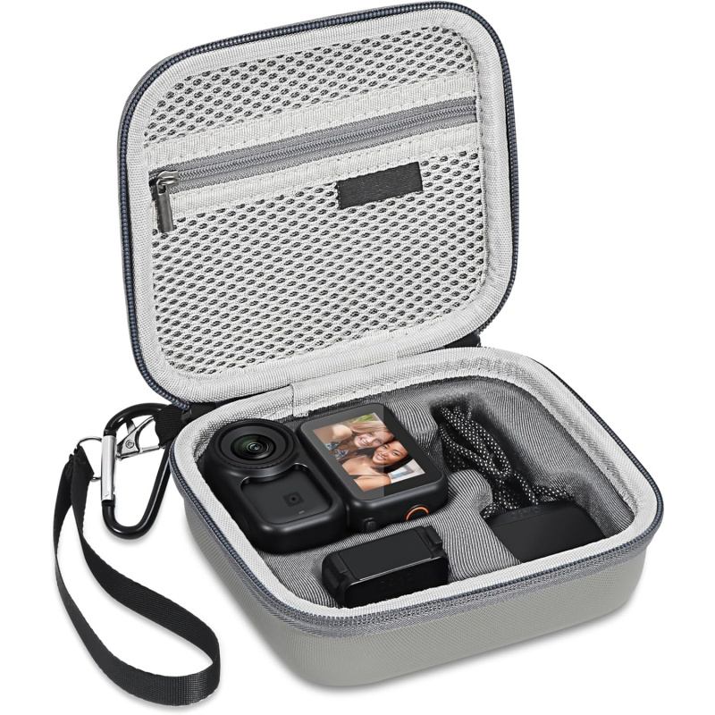 Travel Vlog Accessories - กระเป๋าใส่กล้องแบบพกพาหนัง PU สำหรับ DJI Osmo Nano