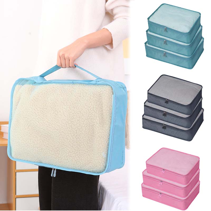 Travel Accessories Organiser - 1/3 ชิ้น กระเป๋าจัดเก็บสัมภาระแบบพับได้สำหรับเดินทาง กระเป๋าเก็บของอเนกประสงค์ กันน้ำ กระเป๋าเดินทางแบบพกพา