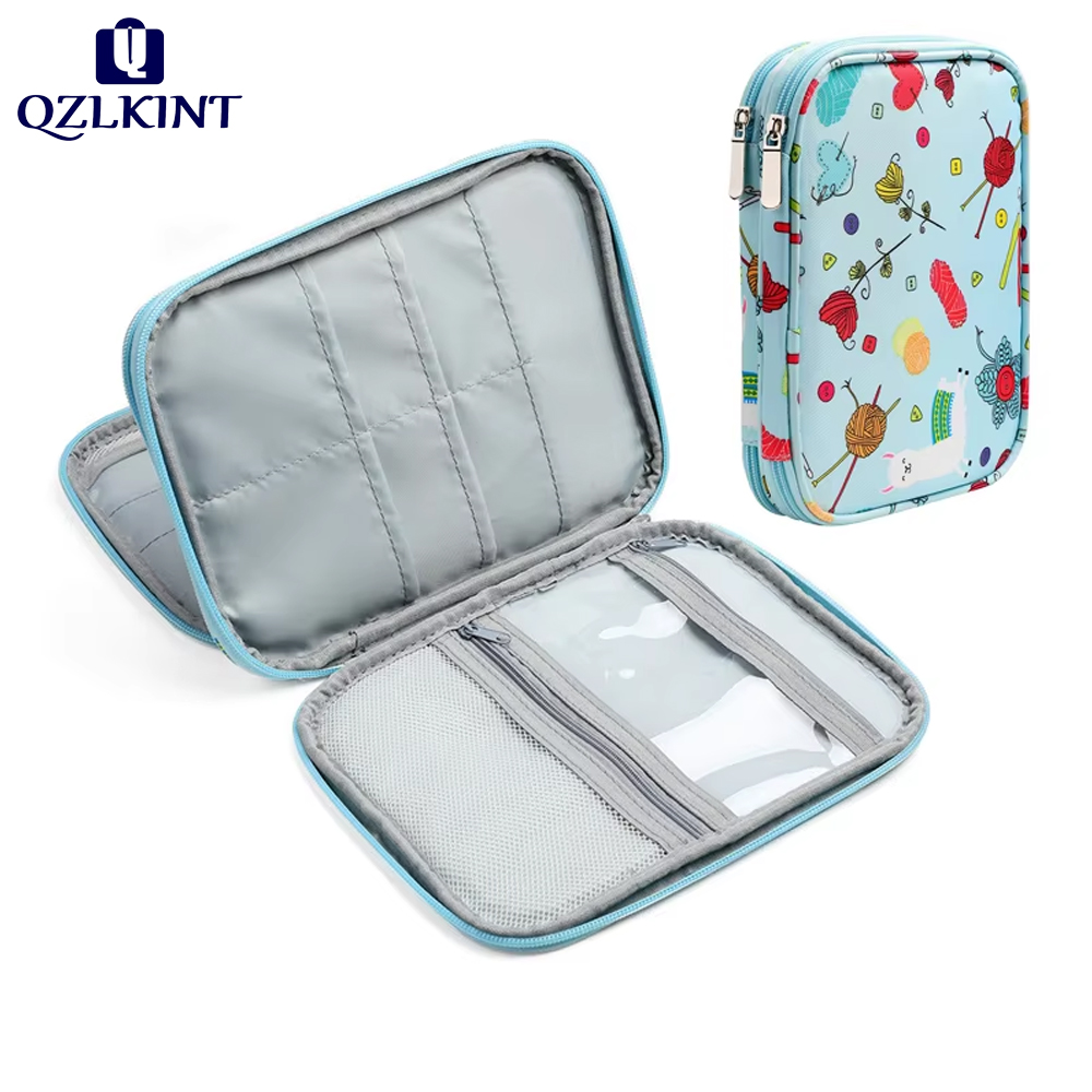 Travel Accessories Organiser - เข็มถักเปล่ากรณีกระเป๋าเดินทางออแกไนเซอร์จัดเก็บกระเป๋าสําหรับเข็มถักแบบวงกลมและอุปกรณ์เสริมอื่นๆชุดกระเป๋า