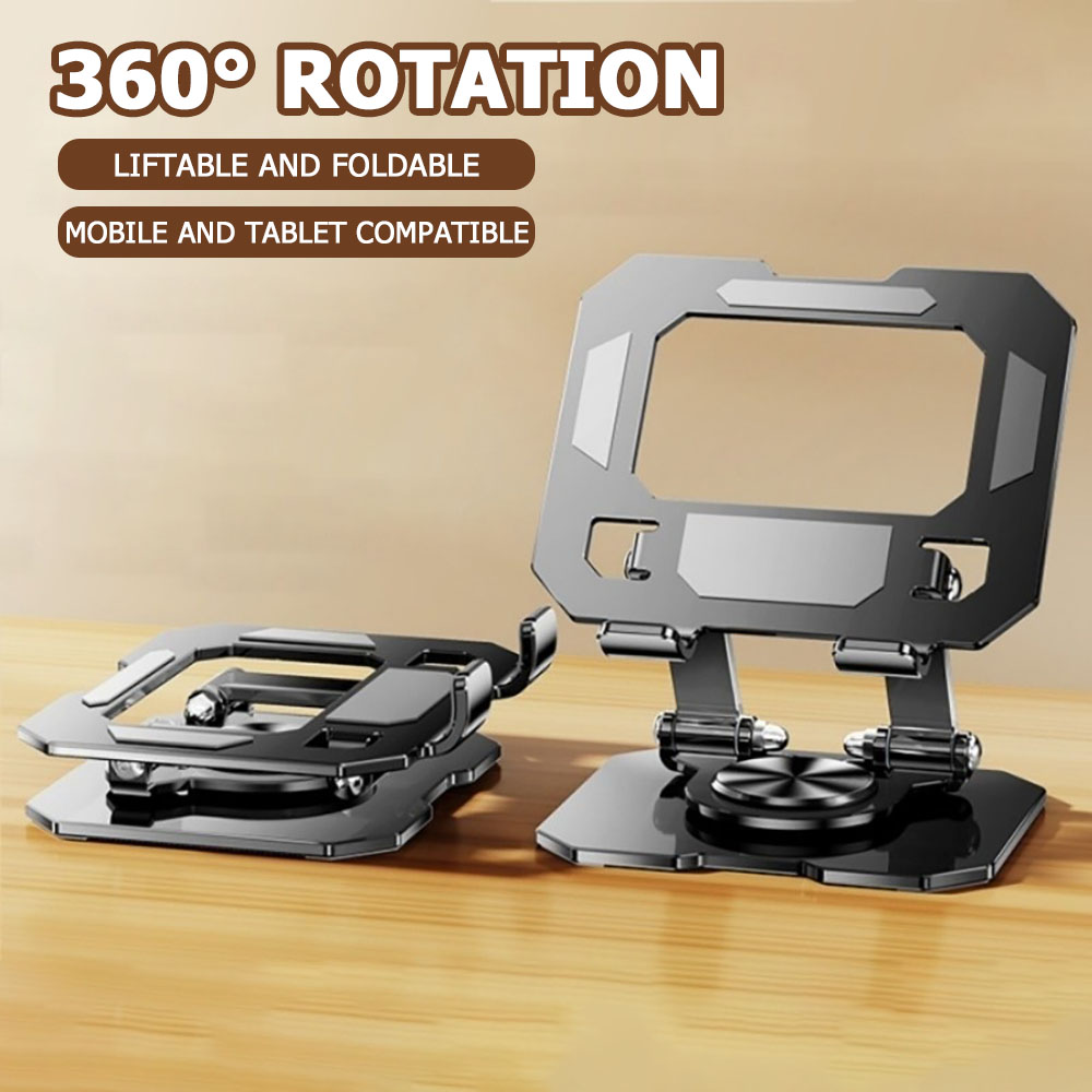 Travel Video Accessories - ขาตั้งแท็บเล็ตแบบหมุนได้ 360 องศา ปรับระดับได้ พับเก็บได้ ยกขึ้นได้