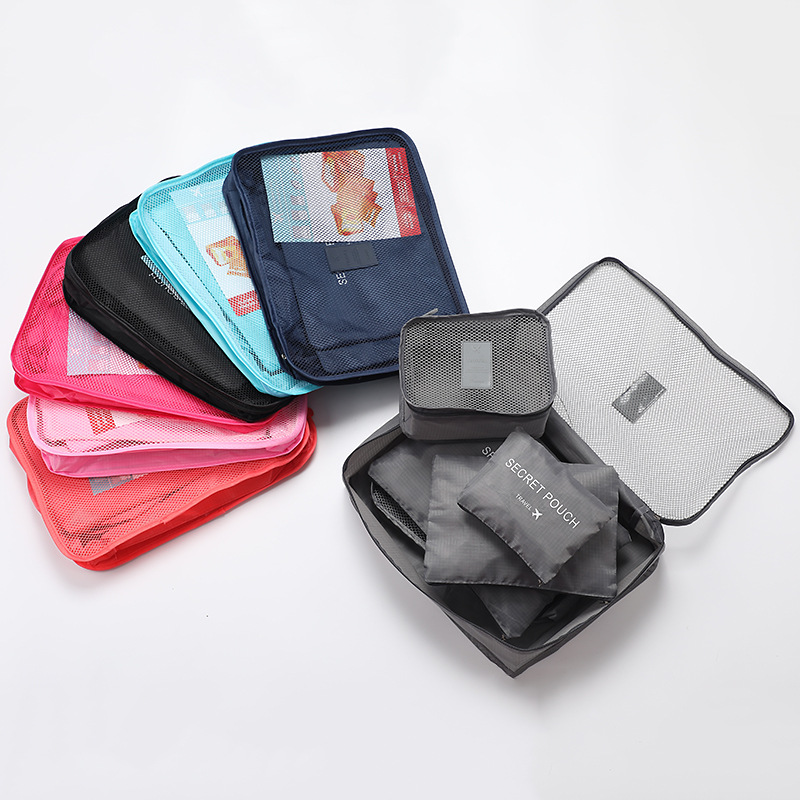 6 ชิ้นกระเป๋าเดินทางเสื้อผ้าเก - Travel Accessories Organiser บทวิจารณ์และราคา