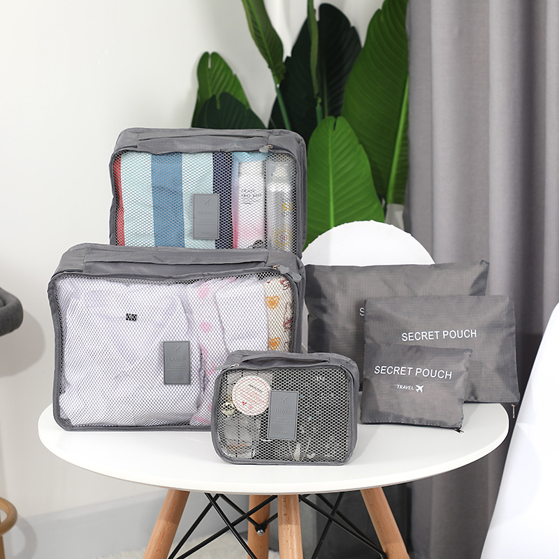6 ชิ้นกระเป๋าเดินทางเสื้อผ้าเก - Travel Accessories Organiser บทวิจารณ์และราคา