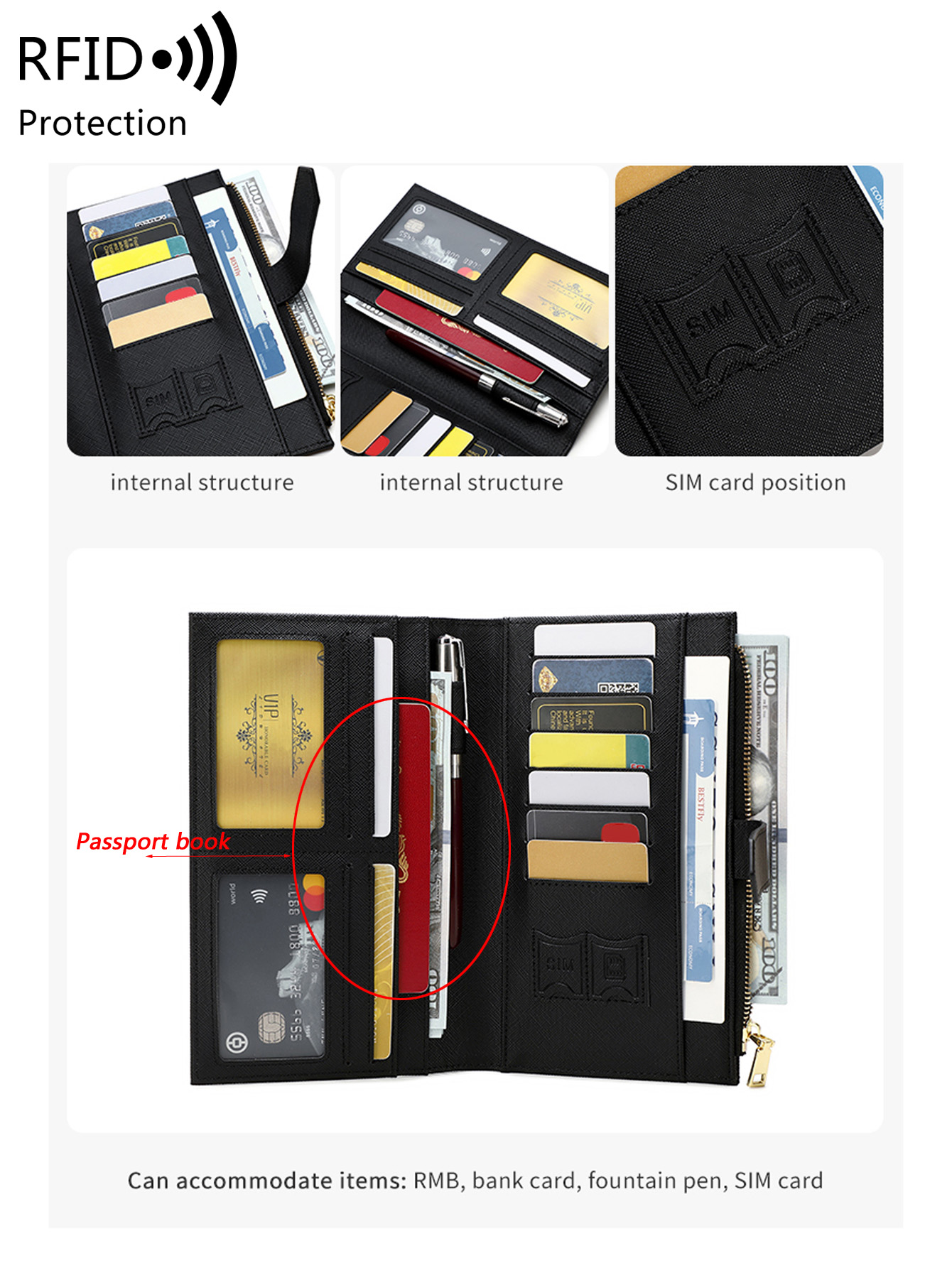 กระเป๋าใส่พาสปอร์ตหนัง PU ลายเ - Travel Accessories Rfid บทวิจารณ์และราคา