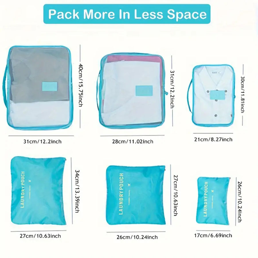 6 ชิ้น Travel Organizer กระเป๋ - Travel Accessories Organiser บทวิจารณ์และราคา