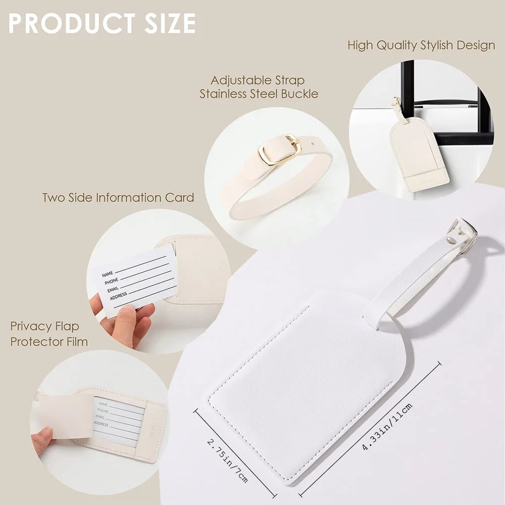 ส่วนบุคคล Pu หนังกระเป๋าเดินทา - Luggage Tag Leather บทวิจารณ์และราคา