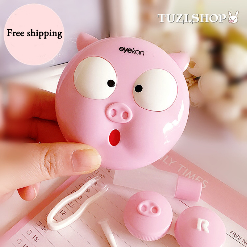 กล่องใส่คอนแทคเลนส์ลายหมูน่ารั - Travel Video Accessories บทวิจารณ์และราคา