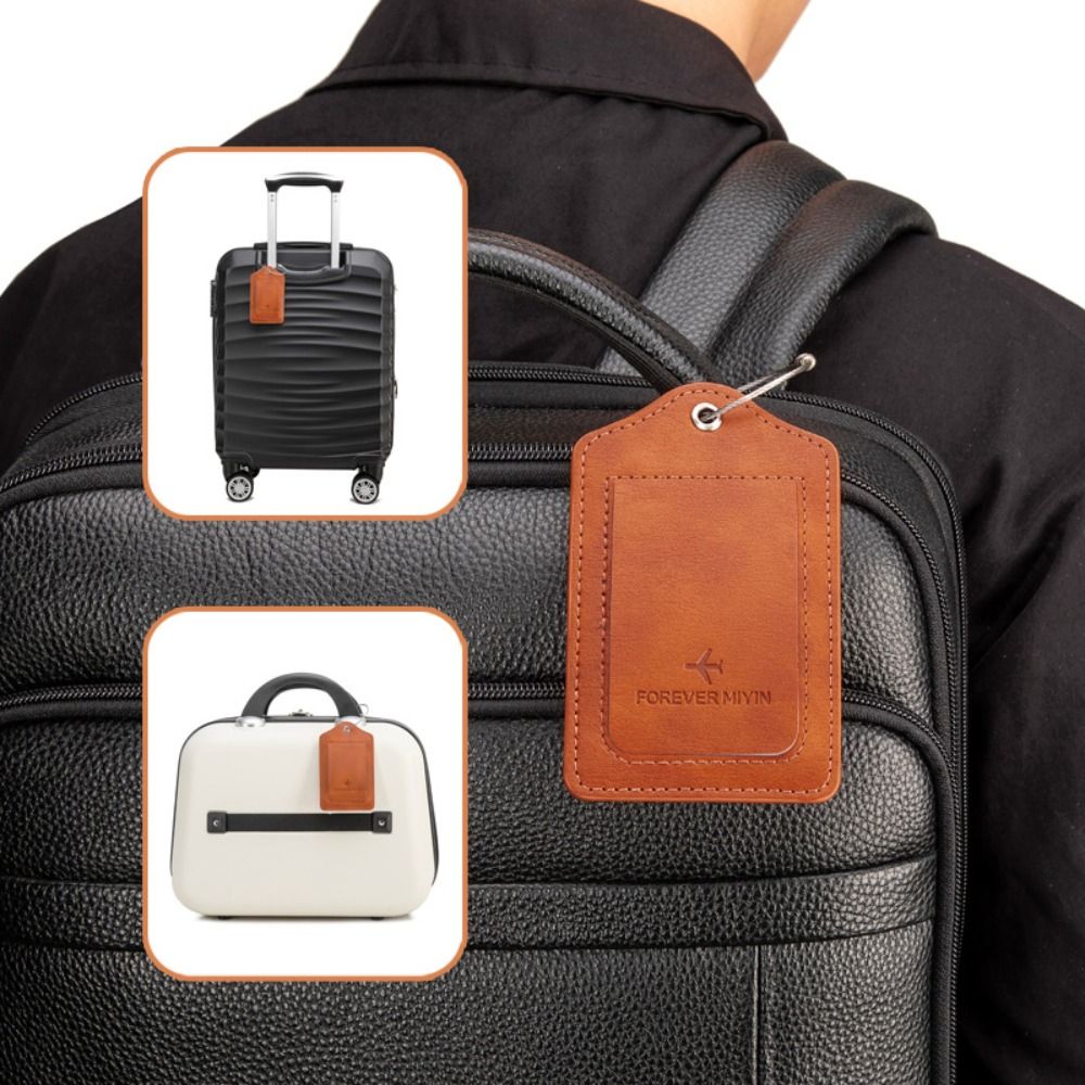 ป้ายติดกระเป๋าหนังแบบมีห่วงเชื - Luggage Tag Leather บทวิจารณ์และราคา