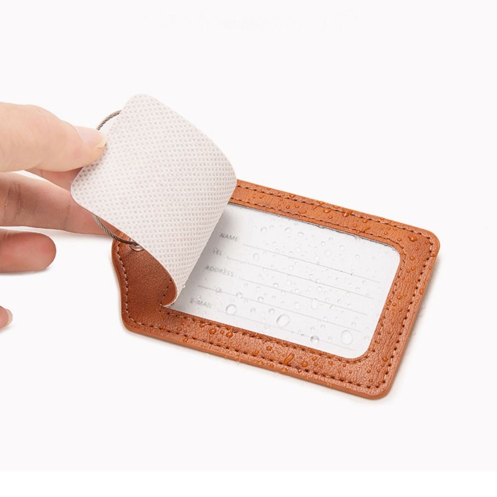 ป้ายติดกระเป๋าหนังแบบมีห่วงเชื - Luggage Tag Leather บทวิจารณ์และราคา