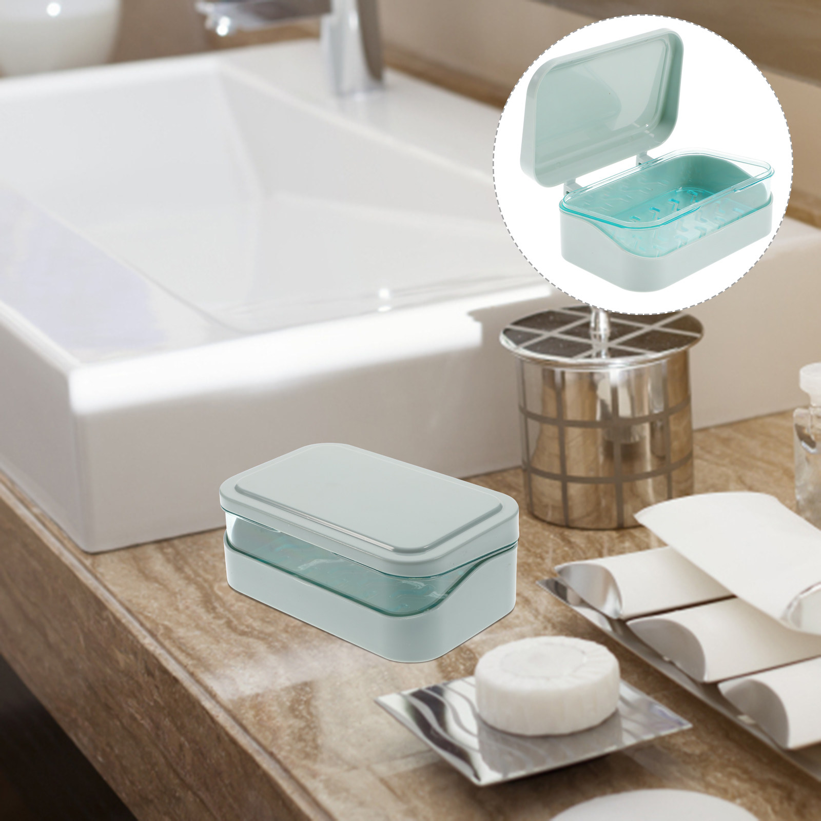 กล่องใส่สบู่สำหรับอาบน้ำ ที่ใส - Travel Accessories Organiser บทวิจารณ์และราคา