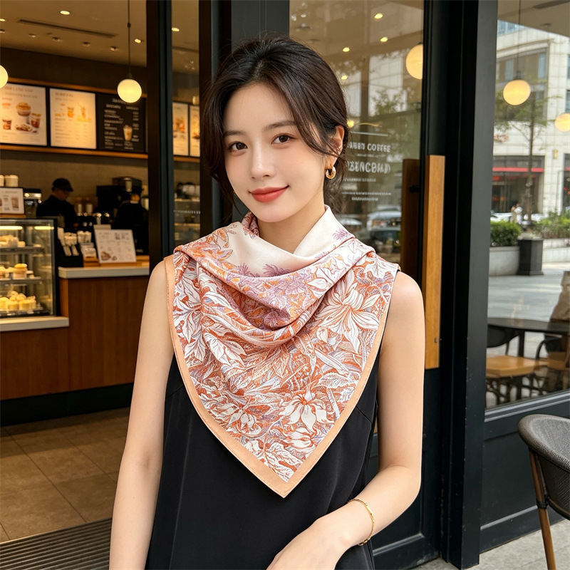 ผ้าพันคอไหมเนื้อนุ่มสำหรับผู้ห - Travel Hair Accessories บทวิจารณ์และราคา