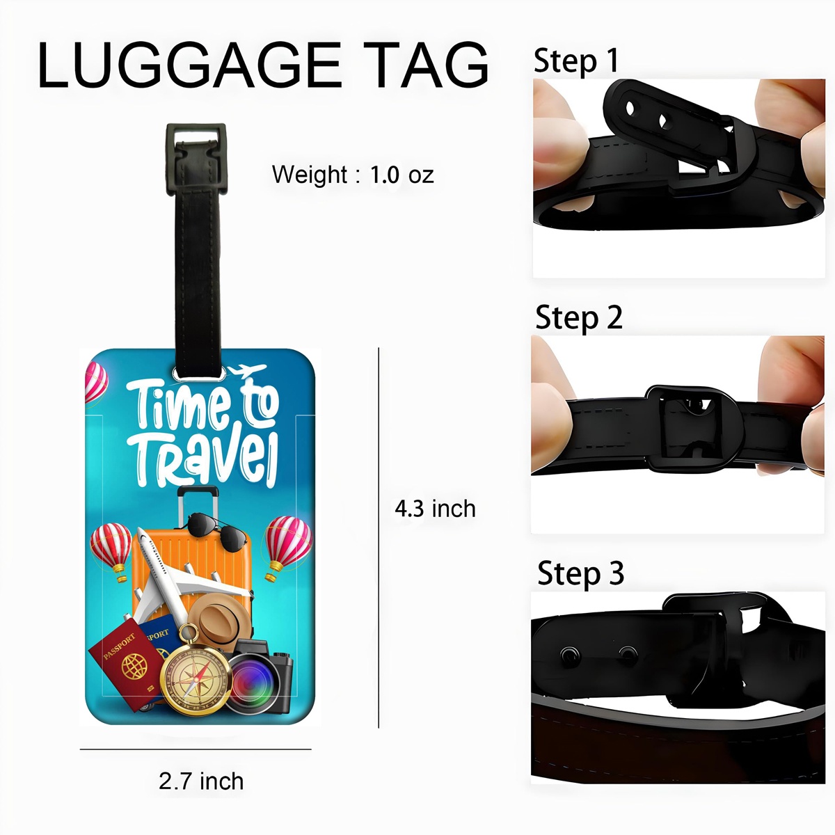 ป้ายติดกระเป๋าเดินทางสไตล์คลาส - Luggage Tag Leather บทวิจารณ์และราคา