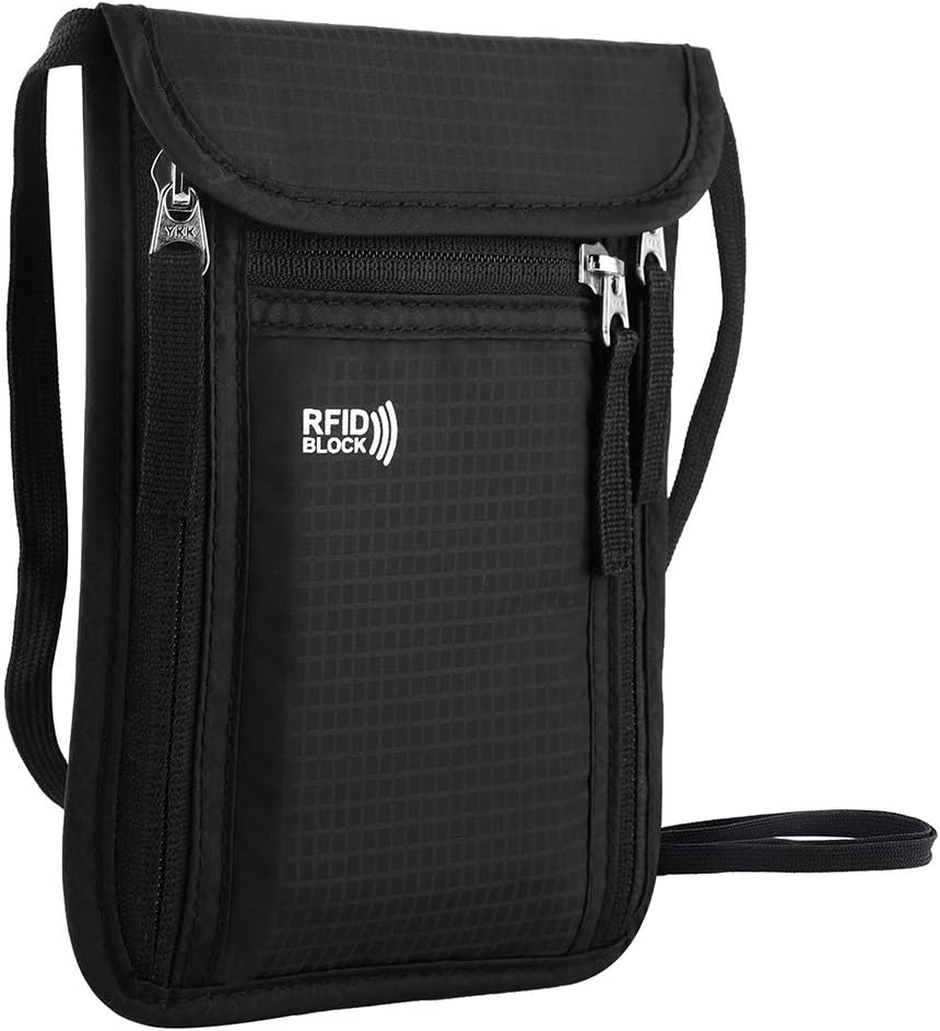 กระเป๋าใส่พาสปอร์ตแบบคล้องคอ 1 - Travel Accessories Rfid บทวิจารณ์และราคา