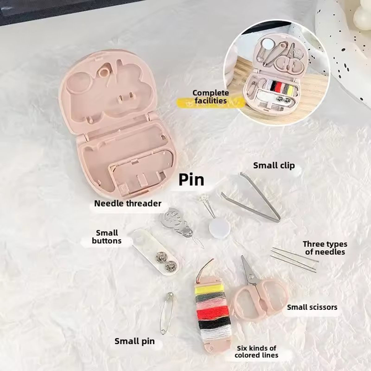 ชุดจักรเย็บผ้าแบบแมนนวลขนาดเล็ - Travel Accessories Kit For Women บทวิจารณ์และราคา