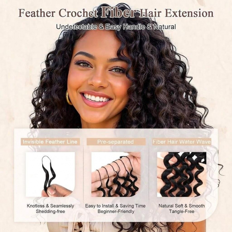 ขนนกสังเคราะห์แบบถักโครเชต์ 16 - Travel Hair Accessories บทวิจารณ์และราคา