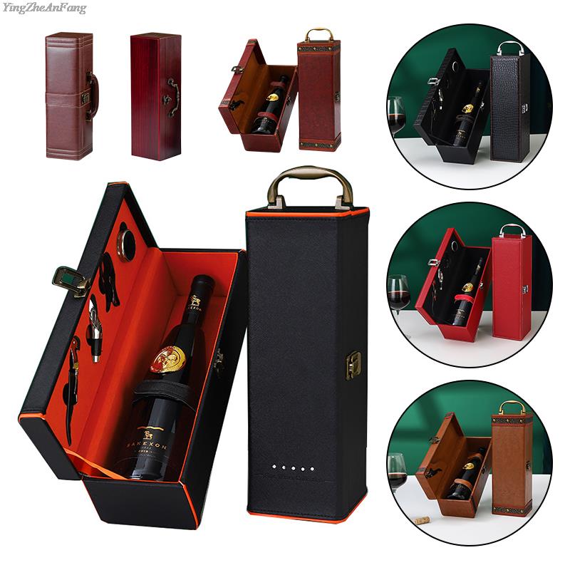 PU หนังขวดไวน์กล่องหนังหรูหราก - Travel Accessories Organiser บทวิจารณ์และราคา
