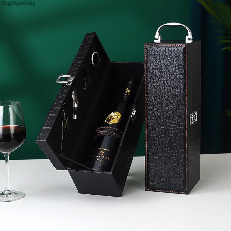 PU หนังขวดไวน์กล่องหนังหรูหราก - Travel Accessories Organiser บทวิจารณ์และราคา