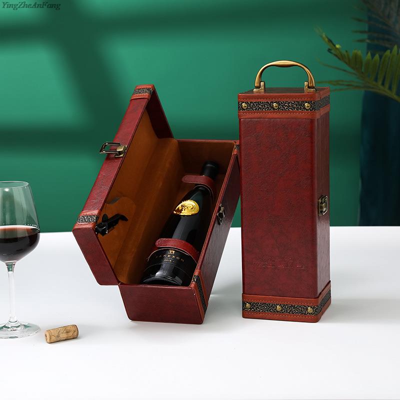 PU หนังขวดไวน์กล่องหนังหรูหราก - Travel Accessories Organiser บทวิจารณ์และราคา